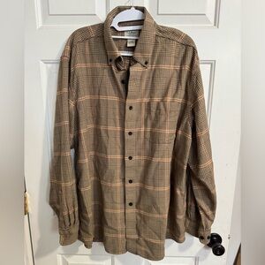 L.L. Bean Traditional Fit Plaid Shirt Vintage 100% Cotton